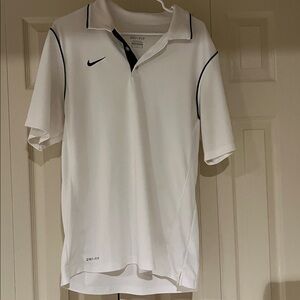 Nike Dri-FIT White Polo with Black Trim